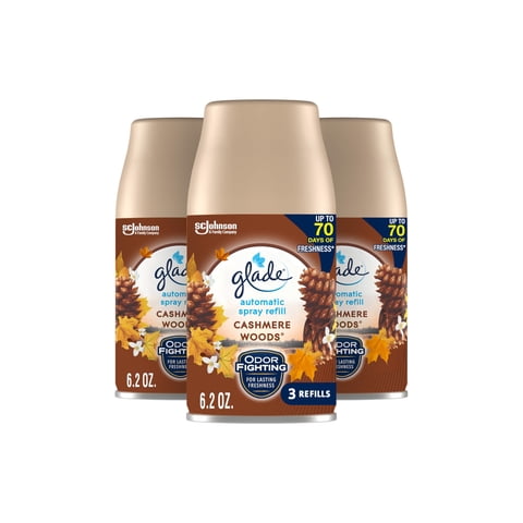 Aerosol Automático Glade Para Ambientador, Cachemir, 180 Ml, Paquete De 3