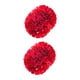 thumbnail image 1 of 2 Pompones De Animadora Profesionales Para Baile, Deportes, Ceremonias, Color Rojo, 1 of 4
