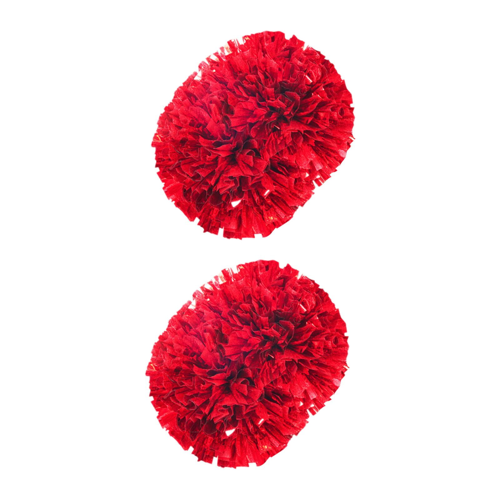 Bothyi - 2 Pompones De Animadora Profesionales Para Baile, Deportes, Ceremonias, Color Rojo