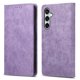 thumbnail image 1 of Funda tipo cartera con bloqueo RFID para Samsung Galaxy S25 FE Con tapa abatible, portatarjetas, cierre magnético, TPU y soporte Morado, 1 of 6