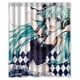 thumbnail image 1 of Cortina de ducha de dibujos animados de Vocaloid Hatsune Miku, juego de cortina de baño con ganchos, tamaño 60 x 72 pulgadas, 1 of 3