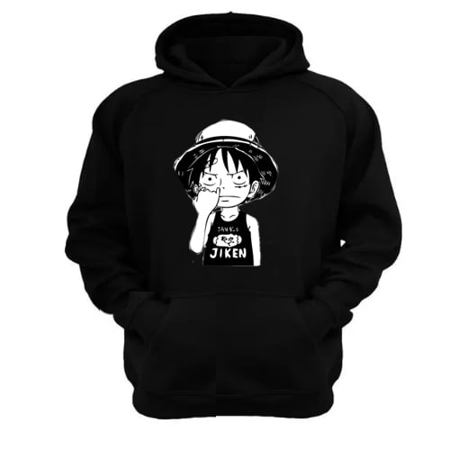 Genérico - Polerón Canguro Luffy Negro Talla Xl Unisex