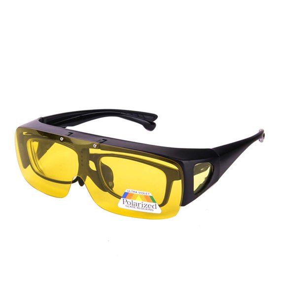 Gafas de sol DBWEAR grandes, polarizadas, con bisagra abatible y lentes amarillas