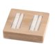 thumbnail image 2 of Pendientes De Madera Anillos Bandeja De Exhibición De Joyería Organizador Titular 2 Ranuras Blanco, 2 of 5