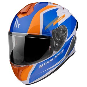 Mt - Casco Ff106 Targo Pro Sound D4 Naranja Perla Brillo Talla M