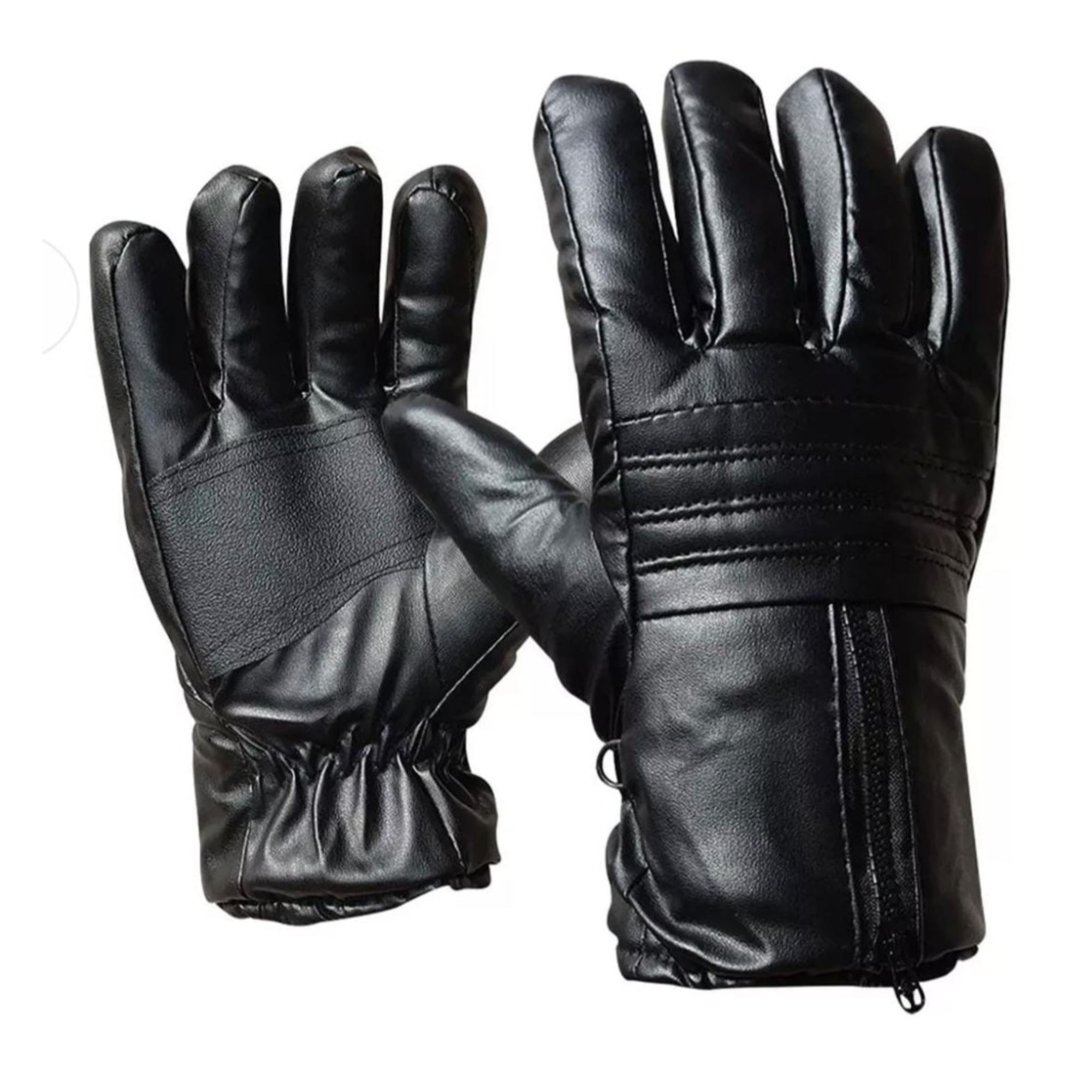 Ekolmac - Guantes Para La Nieve Montañismo Con Cierre Unisex Negro