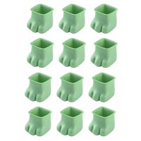 Bothyi - 12 Fundas De Silicona Para Pies De Mesa Que Evitan Arañazos En El Suelo, Cuadrado Verde M