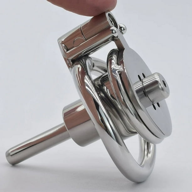 FRRK Sissy Flat Pancake Chastity Cage Urethral Metal Penis Rings Stainless Steel BDSM Sex Toys Intimate Products for Adults 18