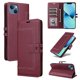 thumbnail image 1 of Premium Wallet Case for iPhone 14 with Card Slots & Kickstand, Flip Cover Red, 1 of 6