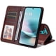 thumbnail image 2 of Funda Billetera para Motorola Moto G100 5G 2025 con Porta Tarjetas y Soporte Ajustable Marrón, 2 of 5