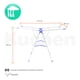 thumbnail image 2 of Tender Metalico Para Ropa De Pie Plegable Tendero 133 Cm, 2 of 3