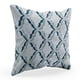 thumbnail image 1 of Cojín Plutus Brands de piel sintética con forma de diamante azul claro, 1 of 7