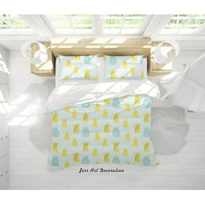 Milsleep - 3D Cartoon Animal Monsters Pattern Quilt Cover Set Bedding Set Duvet Cover