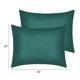 thumbnail image 5 of REGALWOVEN Juego de 2 fundas de almohada de satén para cabello y piel, fundas de almohada refrescantes, regalo para mujeres y hombres verde estándar, 5 of 7