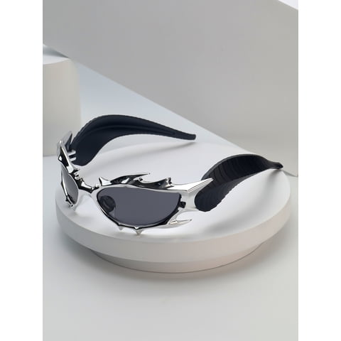 Polasup Gafas Lentes De Sol Gafas De Sol Unisex Futuristas Cyberpunk Uv400