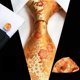 thumbnail image 1 of 1set Men's Plum Paisley Tie Three Piece Suit Including Tie Pocket Towel Cufflinks, 1 of 5