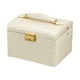 thumbnail image 4 of Caja De Almacenamiento De Joyas Multicapas Para Relojes Regalo De Novia Mujeres Niñas Blanco, 4 of 5