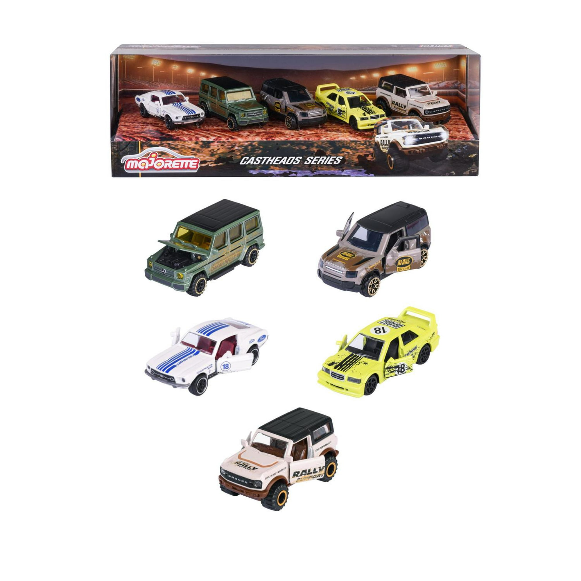 Set 5 Autos Colección Track Racer Majorette Multicolor