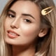 thumbnail image 5 of 6 pinzas grandes de metal para el pelo, antideslizantes, para niñas y mujeres (dorado, plateado y negro), 5 of 6