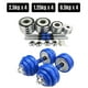 thumbnail image 3 of Set Mancuernas De Metal Cromadas 20 Kg Con Barra Plateado, 3 of 6