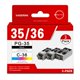 thumbnail image 1 of Paquete de valor de cartuchos de tinta PGI-35/CLI-36, repuesto compatible con Canon 35/36, paquete de 3 para impresoras iP100, iP110, TR150, TR160, Mini260 y Mini320 (2 negros, 1 color), 1 of 9
