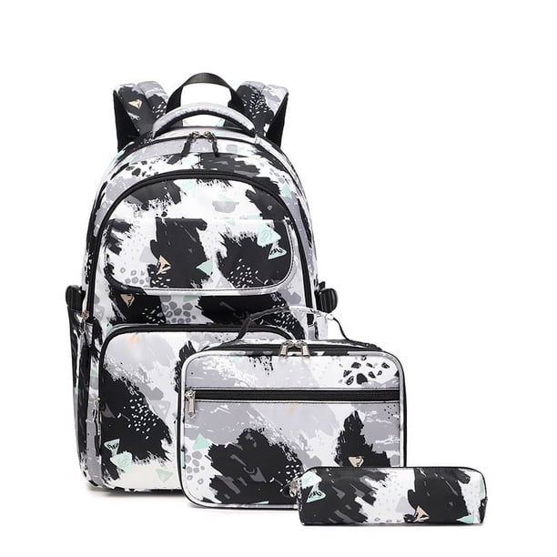 School Bags for Teenage Girls 3 Pcs/Set Waterproof Kids Schoolbag Backpack Child With Pencil Case Lunchbox 2024 Printed Book Bag