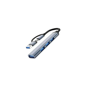 Disparo - Multiplicador Puertos Hub Usb 3.0 Con Otg Tipo C Metalico