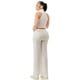 thumbnail image 3 of Conjunto De 2 Piezas Con Top Sin Mangas Cintura Elástica Cremallera Ancha Frontal Y Pantalones Color Blanco (para Mujer), 3 of 3