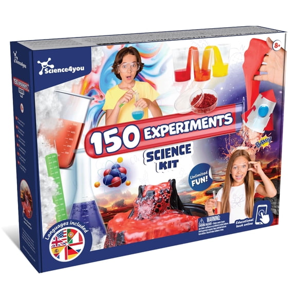 Kit de experimentos científicos Science4you para 150 niños de 8 a 12 años