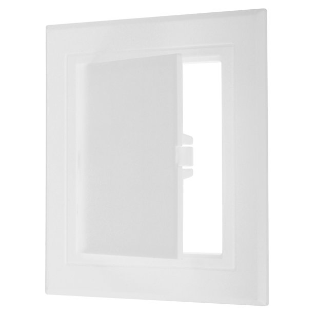 Uxcell 4x4 pulgadas Panel de Acceso con Bisagras Removible Puertas de Acceso de Plomería ABS Cubierta de Agujero de Pared Fácil Blanco