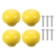 thumbnail image 1 of Uxcell 4 Paquete de Perillas de Gabinete de Cerámica, Perilla Redonda de 1.3 Pulgadas para Cajones, Tiradores de Tocador con Tornillos de Montaje, 1 of 7