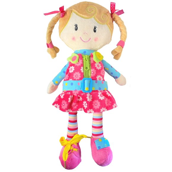 Muñeca Plush Learn to Dress Snuggle Stuffs Sugar Snap de 15 pulgadas