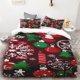 thumbnail image 1 of v2095 Bed Sheets Duvet Cover Christmas Snowflake Three Piece Set One Quilt Cover Two Pillowcases Single Double Bed Queen King Room Decoration 3-Piece Bedding Set (1 Duvet Cover + 2 Pillow Shams) Bed S, 1 of 5