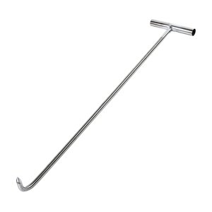 Bothyi - Herramienta De Gancho De Alcantarilla Para Trampolín, Cubierta De Alcantarilla Abierta, Gancho Único De Acero Resistente, Afilado De 38Cm