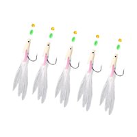 Ioensy - 5 Aparejos De Pesca Resistentes Con Cuentas Luminosas Para Caballa De Agua Dulce, Bacalao Blanco