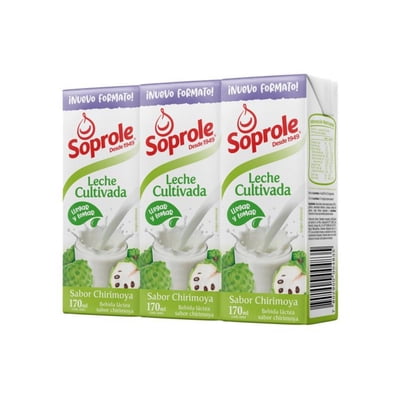 Leche Cultivada Tradicional Chririmoya 3X170Ml 510 Ml Soprole
