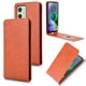 thumbnail image 1 of Funda tipo folio para Motorola Moto G54 5G con soporte magnético y protección para la cámara Marrón, 1 of 6