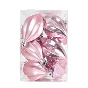 Magideal - 8X Colgante De Navidad Colgante De Árbol De Navidad Decoración De Navidad Decoraciones De Árbol Para Vacaciones Jardín Acción De Gracias Sala De Estar Rosa