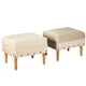 thumbnail image 2 of Set Poufs Provenza Tachas Felpa 04 Beige, 2 of 5