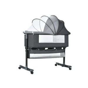 Babyluna - Cuna Colecho Con Colchón Mosquitero Y Cesta Gris O