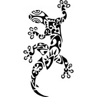 Rienda Libre Graphics - Decomural Tribal Lizard Reptile Animals Ws-16226