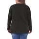 thumbnail image 3 of Agnes Orinda Conjuntos de Halloween Tops para Mujer de Talla Grande Blusas Elegantes de Manga Larga con Cuello Redondo Plisado Camisas Sueltas Casuales 3X Negro, 3 of 5