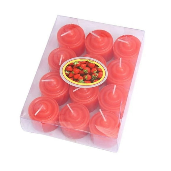 Set 12 Velas Rojas Aromaticas