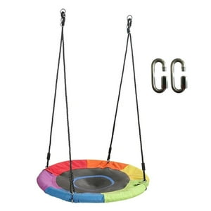 Auckland Outdoor - Columpio Redondo Patio Incluye Accesorios Silla Mecedora Multicolor