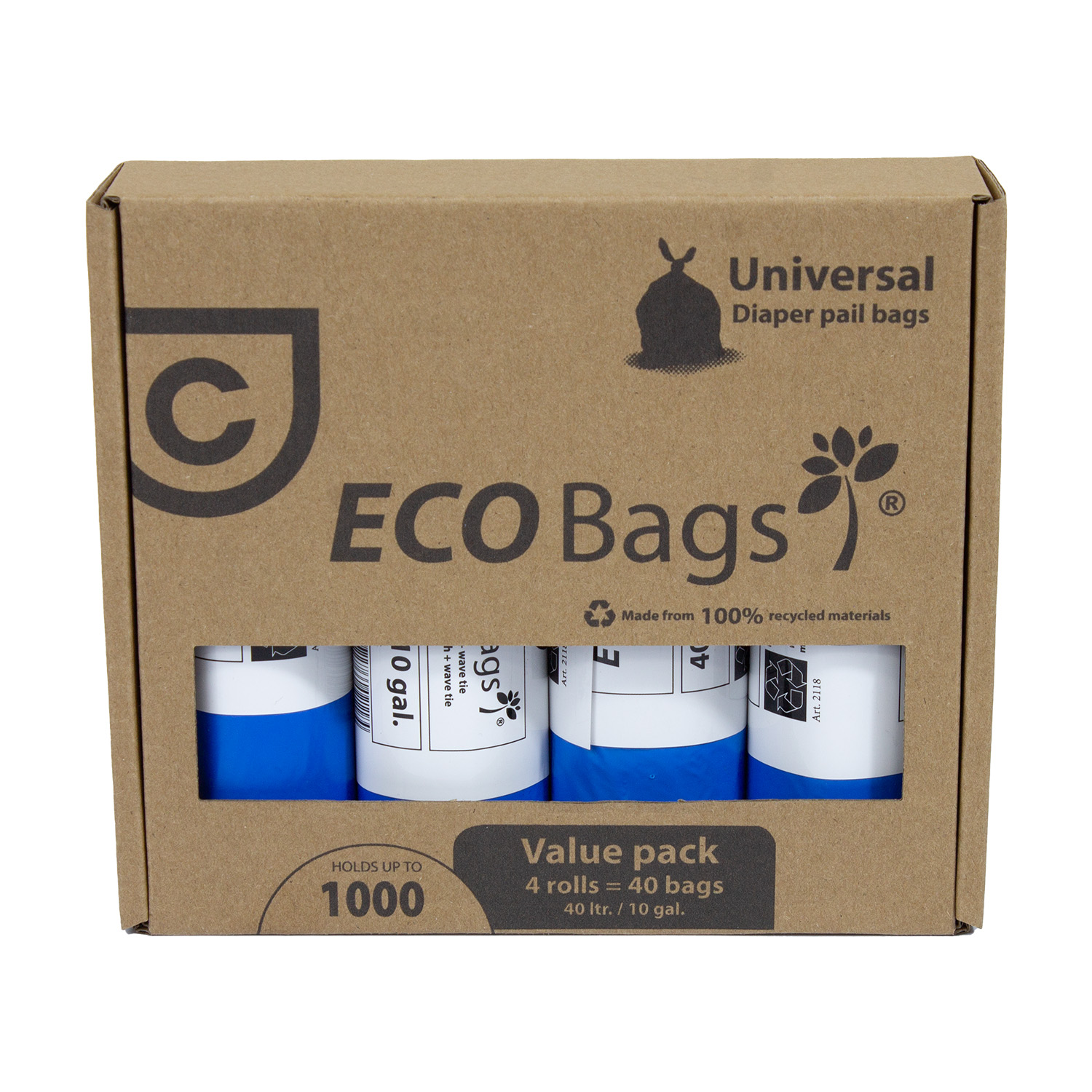 Bolsas Basura Ecobags 4X40 Bebesit