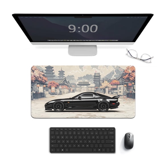 Alfombrilla de escritorio QEOPGNE 30x60 cm Alfombrilla de ratón con diseño de coche – Tapete gaming