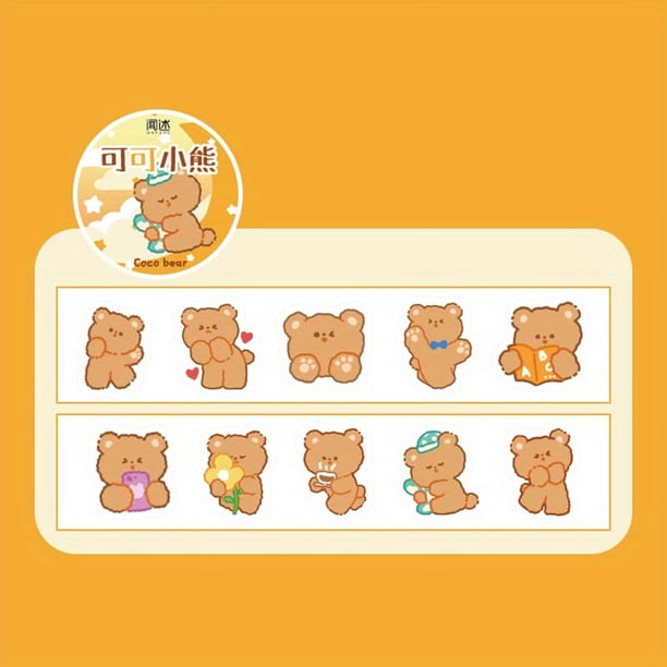 Get Creative with 100pcs of Cute Cartoon Animal Washi Masking Tapes for Scrapbooking, Planners, DIY Crafts and Material Decoration