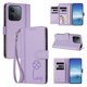 thumbnail image 2 of Funda Cartera Trébol para Xiaomi Poco C85 5G con Ranuras Tarjetas y Carga Inalámbrica Morado claro, 2 of 6