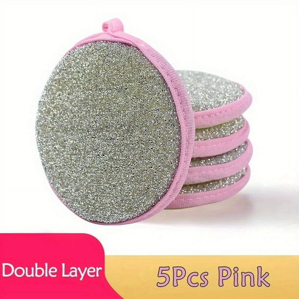 5/10pcs, Scrub Sponges, Washing Sponge, Washing Sponge Brush, Durable Double-Sided Dishwashing Sponge, Reusable Sponge Pad, Washing Scrubber Brush, Kitchen Tools