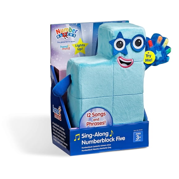Peluche hand2mind Sing-Along Numberblock Five con luz